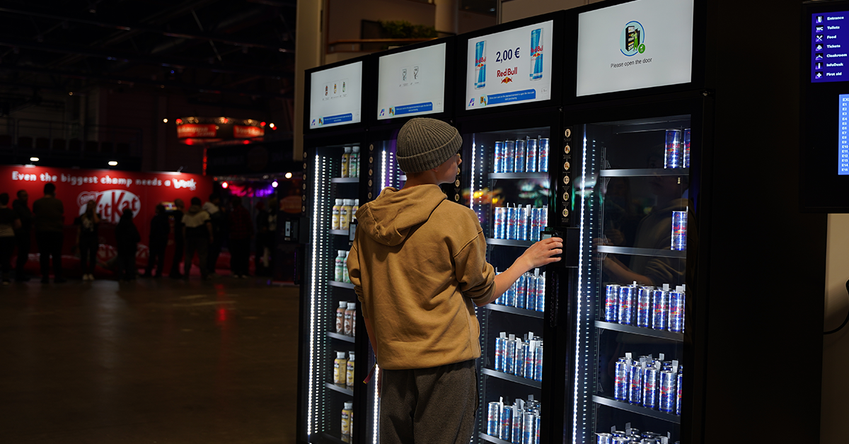 Rented Selfly Store vending machines at Assembly